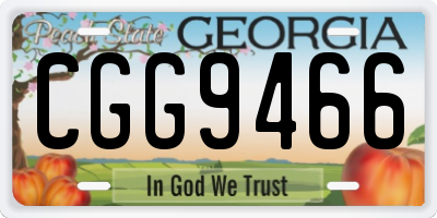GA license plate CGG9466