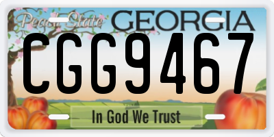 GA license plate CGG9467