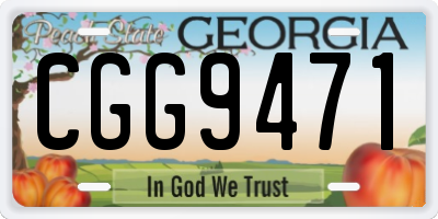 GA license plate CGG9471