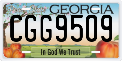 GA license plate CGG9509