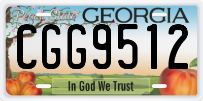 GA license plate CGG9512