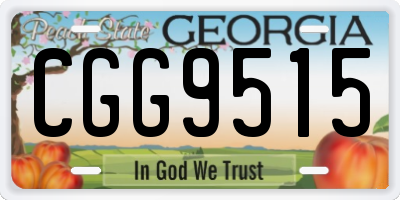 GA license plate CGG9515