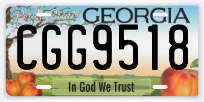 GA license plate CGG9518