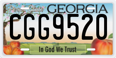 GA license plate CGG9520