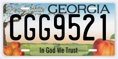 GA license plate CGG9521