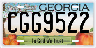 GA license plate CGG9522