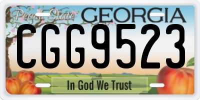 GA license plate CGG9523