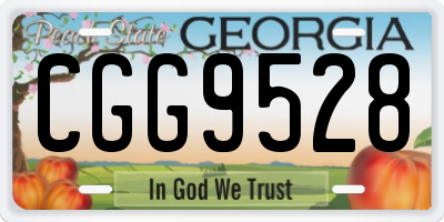 GA license plate CGG9528