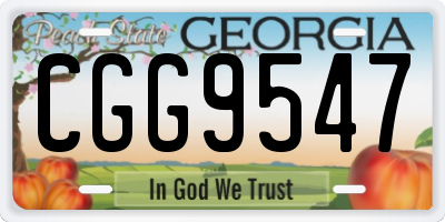 GA license plate CGG9547