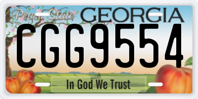 GA license plate CGG9554