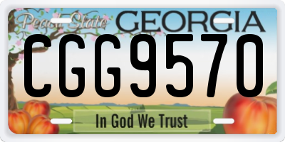 GA license plate CGG9570