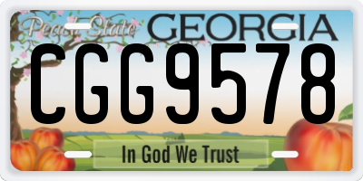 GA license plate CGG9578