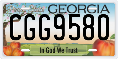 GA license plate CGG9580