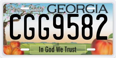 GA license plate CGG9582