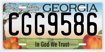 GA license plate CGG9586