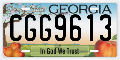 GA license plate CGG9613