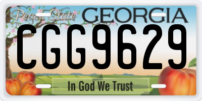 GA license plate CGG9629