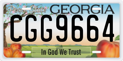 GA license plate CGG9664