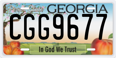 GA license plate CGG9677