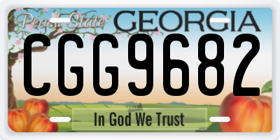 GA license plate CGG9682