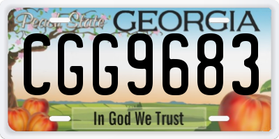 GA license plate CGG9683