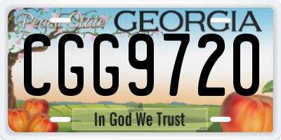 GA license plate CGG9720