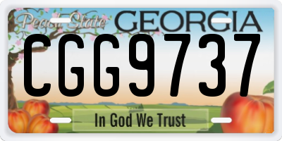 GA license plate CGG9737