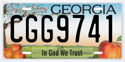 GA license plate CGG9741