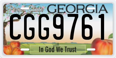 GA license plate CGG9761