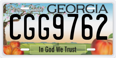 GA license plate CGG9762