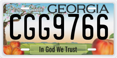 GA license plate CGG9766