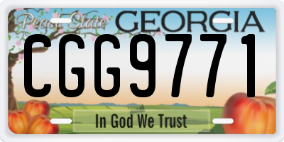 GA license plate CGG9771