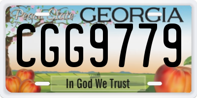 GA license plate CGG9779