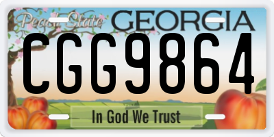 GA license plate CGG9864