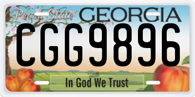 GA license plate CGG9896