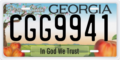 GA license plate CGG9941