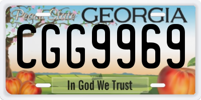 GA license plate CGG9969