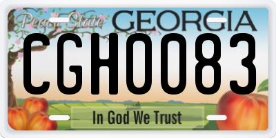 GA license plate CGH0083