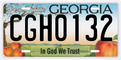 GA license plate CGH0132