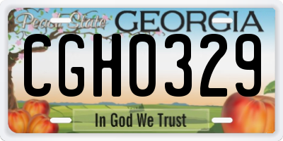 GA license plate CGH0329