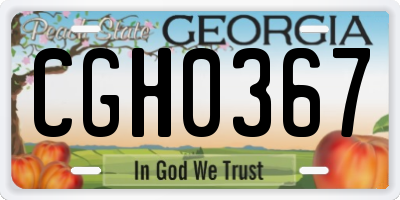 GA license plate CGH0367