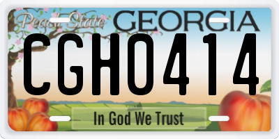 GA license plate CGH0414