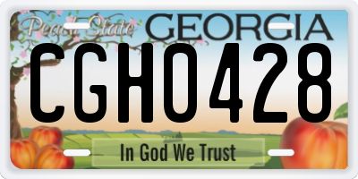 GA license plate CGH0428