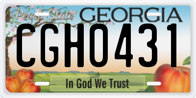 GA license plate CGH0431