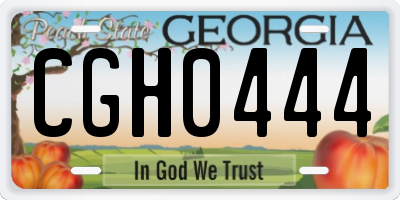 GA license plate CGH0444