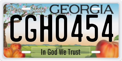 GA license plate CGH0454