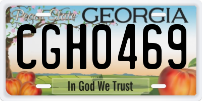 GA license plate CGH0469