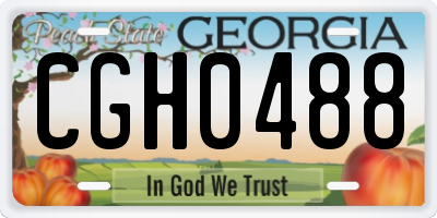 GA license plate CGH0488