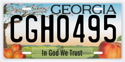 GA license plate CGH0495