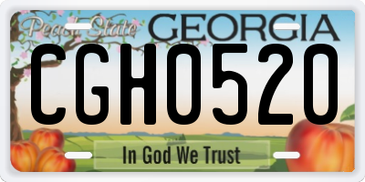 GA license plate CGH0520